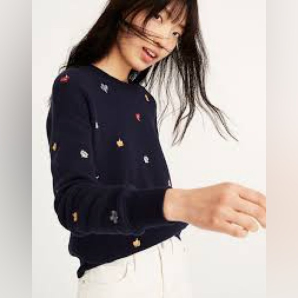 Mile(s) Madewell Embroidered Mainstay Sweatshirt Confetti Floral Size Large EUC